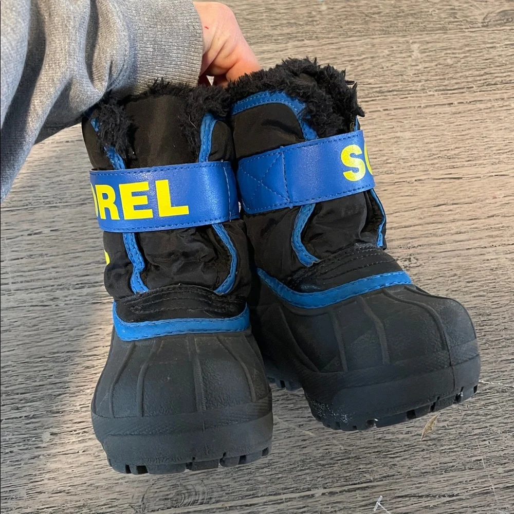 Sorel Winter Toddler -Baby - Size 6 - Snow Boots- Insulated -Commander - Black‎